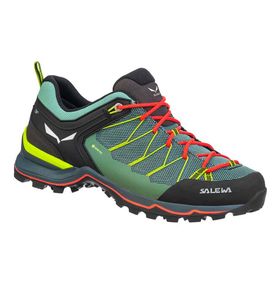 Salewa Ws Mtn Trainer Lite Gtx Feld Green Fluo Coral Trekking Shoes