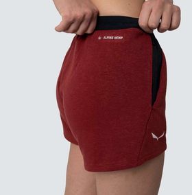 Salewa Lavaredo Hemp Women Train Shorts Red Syrah