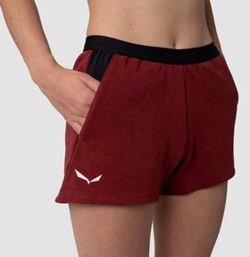 Salewa Lavaredo Hemp Women Train Shorts Red Syrah