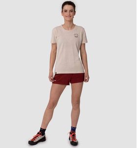 Salewa Lavaredo Hemp Women Train Shorts Red Syrah