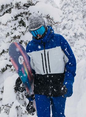 Burton [ak] Gore-Tex Swash Blue Grey Black Pánska Snowboardová Bunda